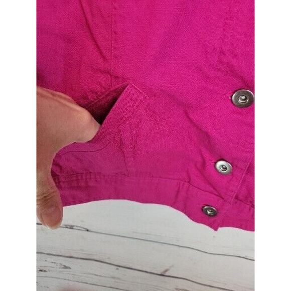 Christopher & Banks Pink Button Front Career Casual Blazer Jacket Womens Size XL - Picture 9 of 11